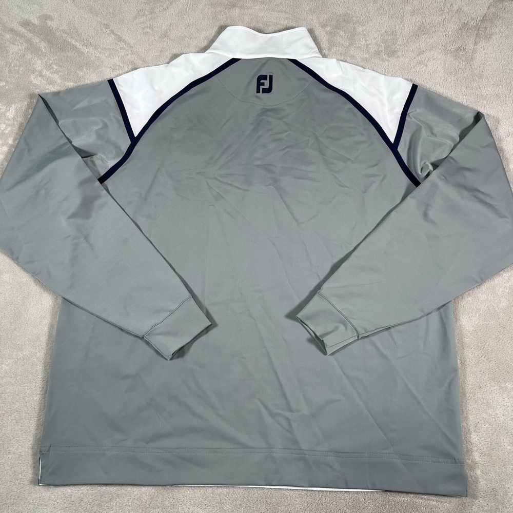 FootJoy Yuengling Open Golf Pullover Men's Large White Gray 1/4 Zip Jacket NWT - Picture 3 of 10